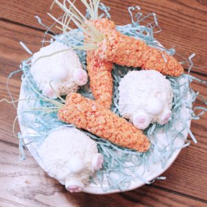 Easter carrot Rice Krispies treats