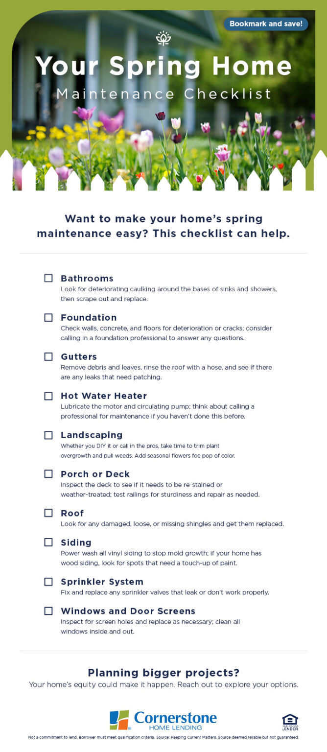 It's the spring home maintenance checklist you’ve been looking for